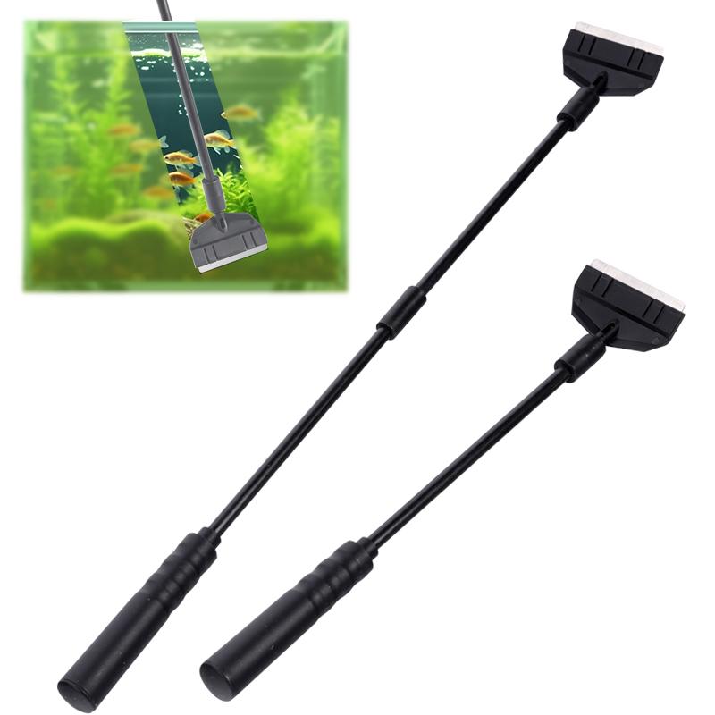 Aquarium Algae Scraper Fish Tank Cleaning Algae Elimination Glass Fish Tank Cleaning Tools 53cm Long Handle Assembly Required
