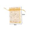 100Pcs Champagne Eyelash Organza Drawstring Pouches Jewelry Wedding Gift Bags