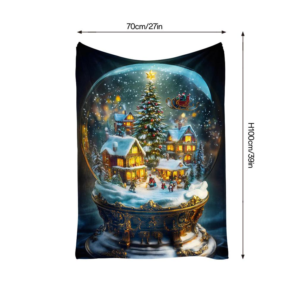 Tuniu Winter-Weihnachtsszene Fleece-Decke Sofa Bett Zimmer Dekorativer Überwurf