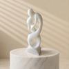 Kiss of Love Figurine, 3D Printed Kissing Couple Statue, White Abstract Art Man And Woman Sculpture for Home Table Shelf Entrance Cabinet Decor