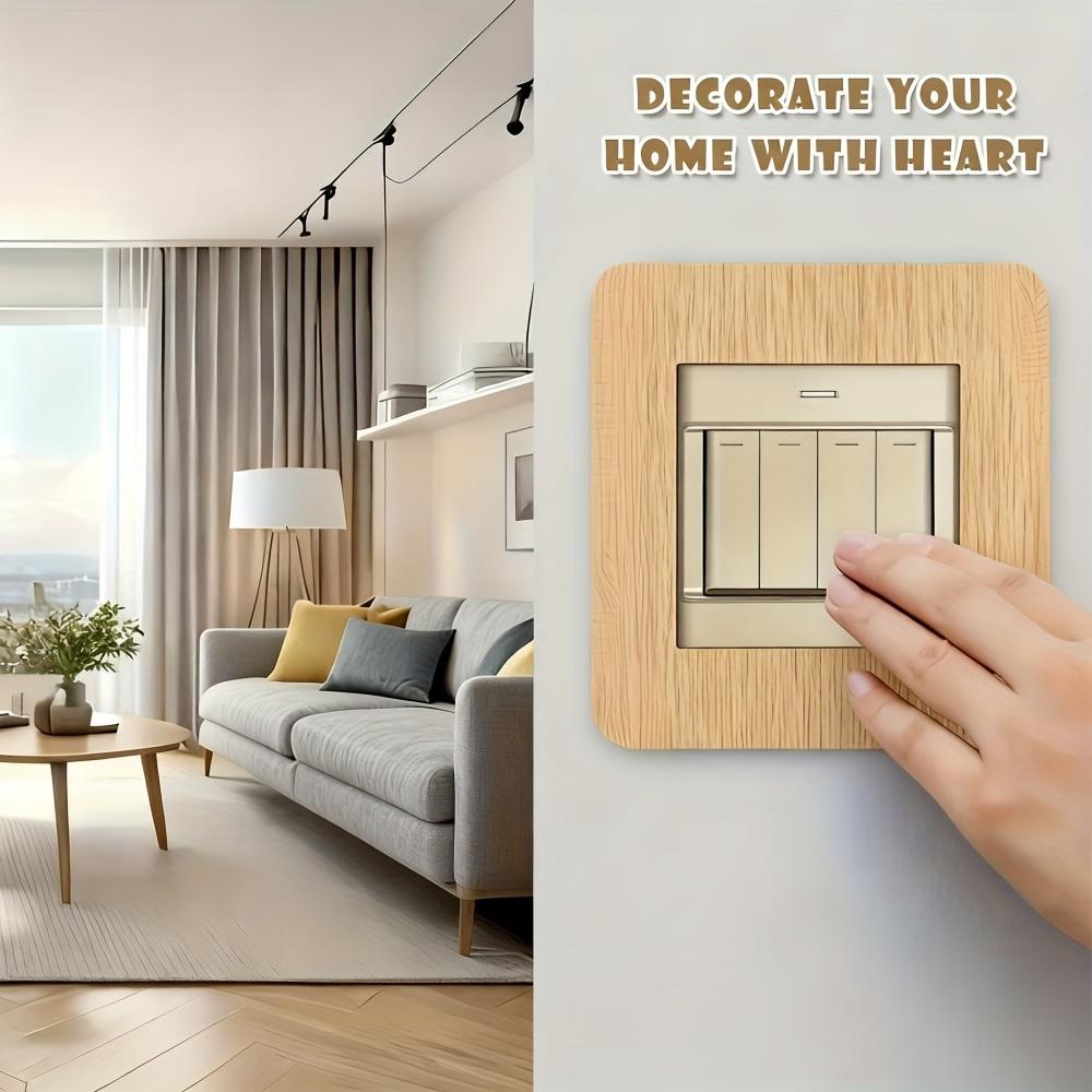 2pcs Modern Simple Anti-Dirty Buckle Type Non-Adhesive Dustproof Switch Protective Cover Outlet Wall Sticker Aluminum Socket Fra