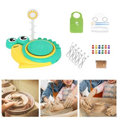 Children's Pottery Wheel Set with Clay - Creative DIY Craft Kit
