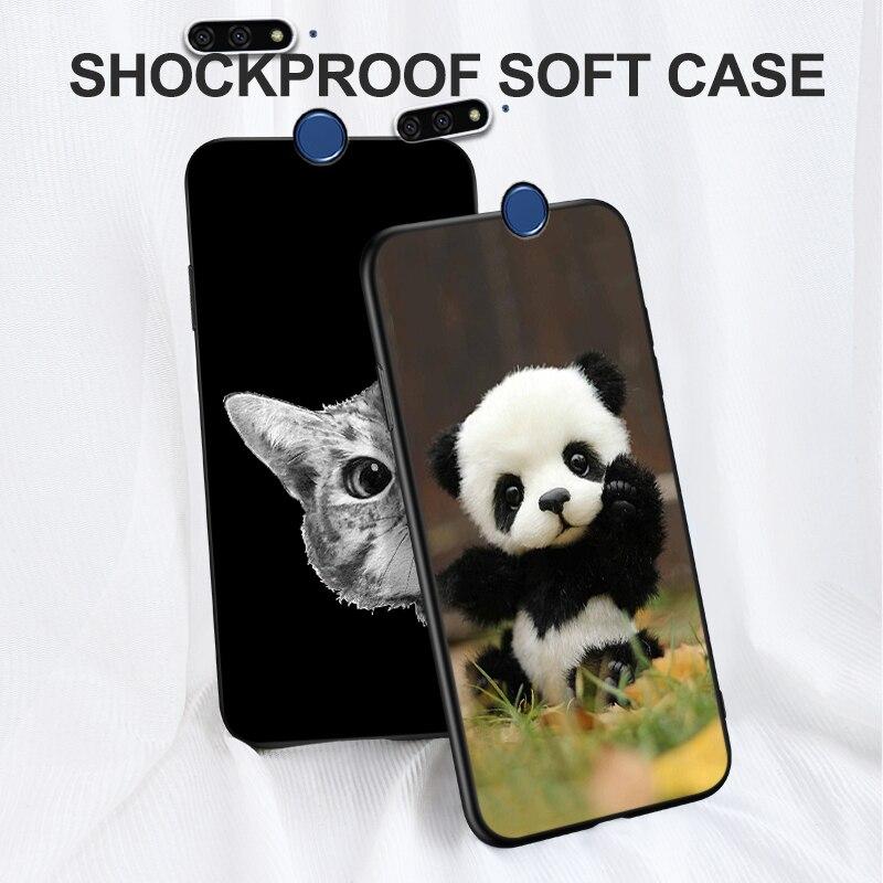 For Honor 7C 5.7 Inch Case Soft Back Cover Phone Case For Huawei Honor 7c Aum-L41 Silicon Black Tpu Case Lion Wolf Tiger Dragon