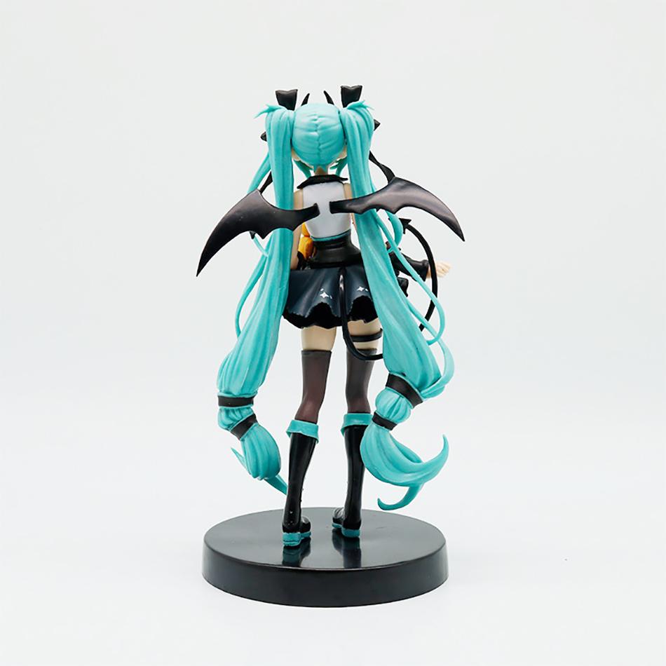 19cm Anime Little Devil Hatsune Miku Action Figure Little Raccoon Dark Angel PVC Collection Model Animation Peripheral Ornaments
