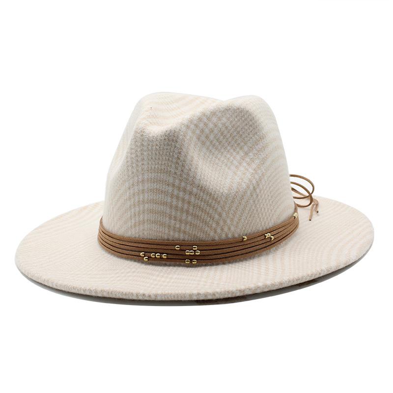 Wool British Retro Jazz Top Hat, Men'S And Women'S Big-Brimmed Top Hat, Felt Hat