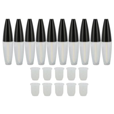 10 Stück Lipgloss-Tuben 12ml Transparent Exquisit Stabiler Glänzender Rutschfester Tragbarer Lipgloss-Behälter für Zuhause Reisen