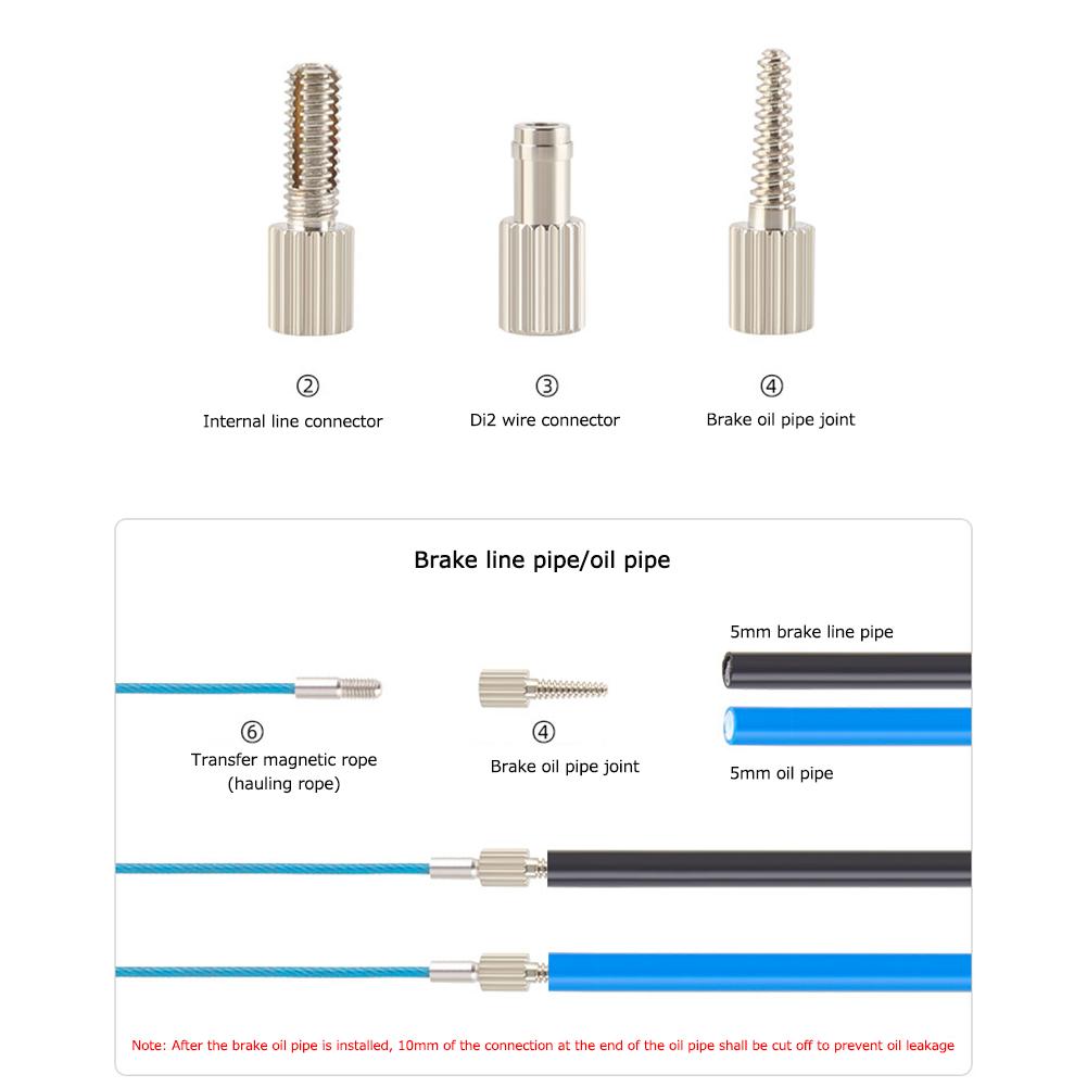 TOOPRE Narzędzie do prowadzenia kabli wewnętrznych roweru Profesjonalny zestaw do naprawy roweru z szybkozłączką do ramy roweru, hydraulicznych linek i manetek