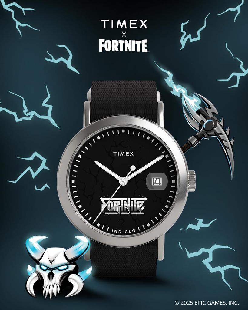 TIMEX X Fortnite Watch Quartz 5ATM Water Resistant Mineral Glass Black Dial TW2Y46400 Unisex