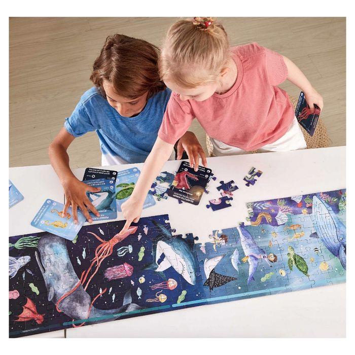 Puzzle Hape Glow In The Dark - Vie Océanique - 100-200 pièces - Pour Enfant de 6 ans et plus