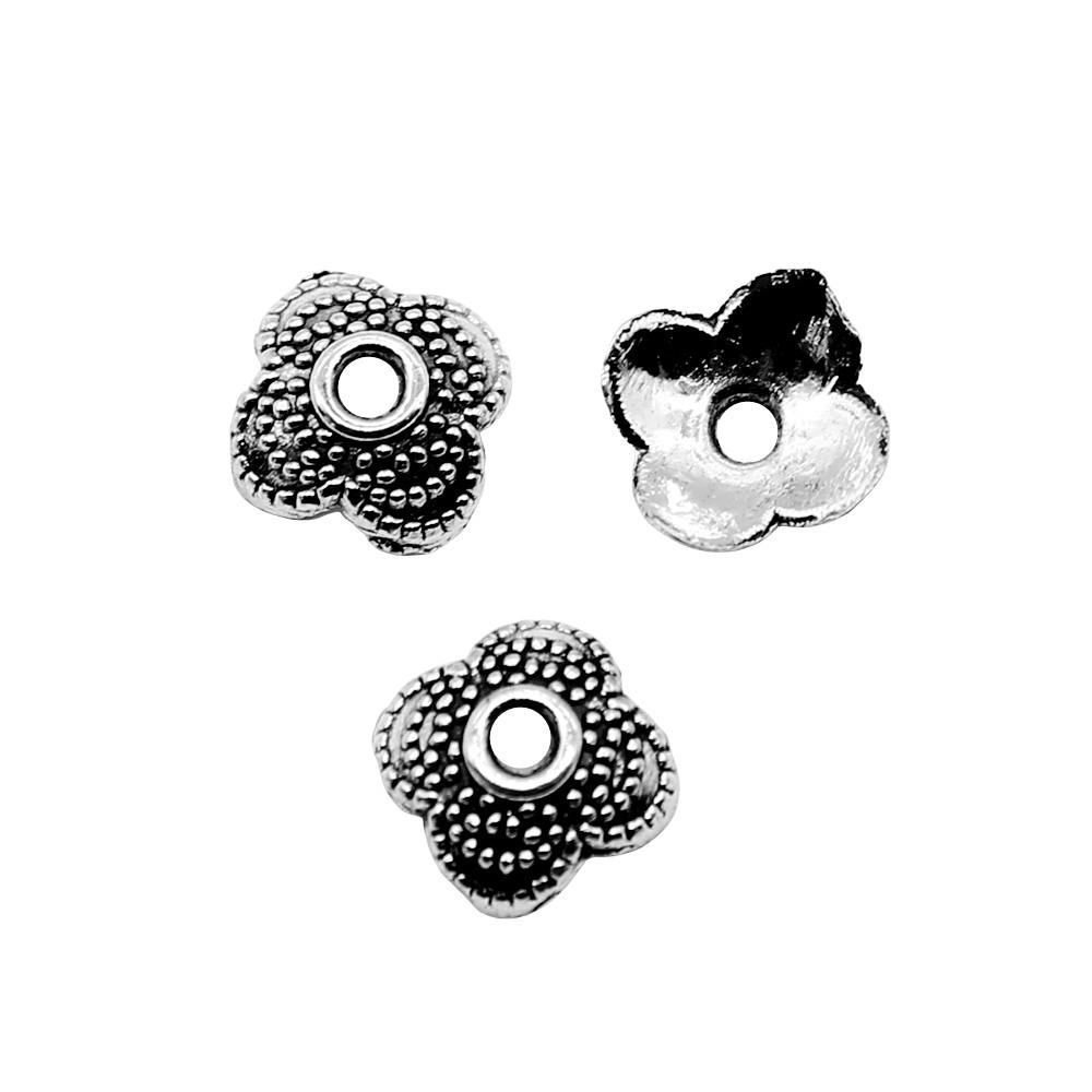 Multi Color Swirl Flower Bead Caps Spacer Beads For Jewelry Making Components