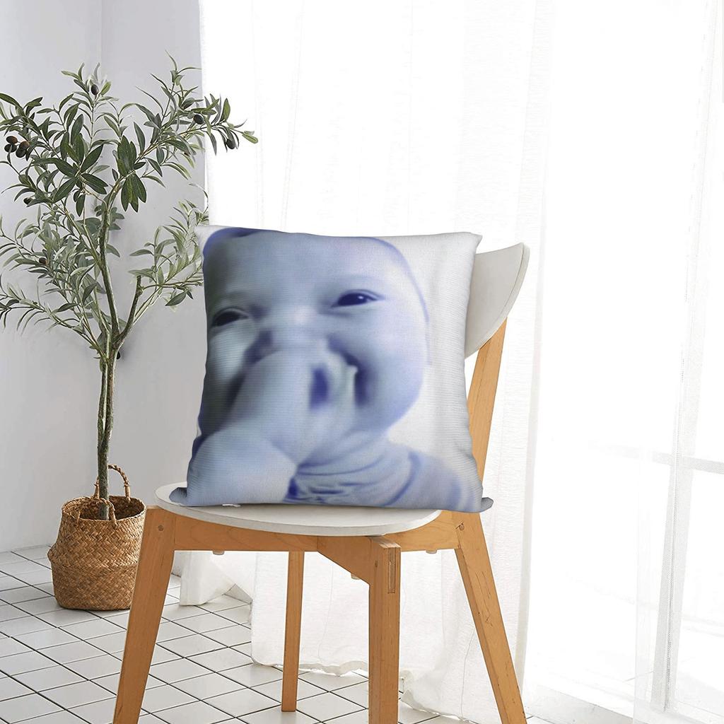 Ai Baby Meme Rolig Skrattande Baby Baby Brainrot Kuddfodral Modern Kuddfodral För Stol Soffa Heminredning Bekväm Kuddfodral
