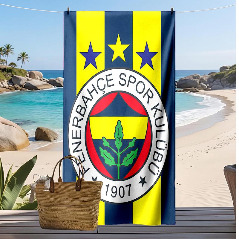 Fenerbahce Printed Beach Towel Quick Dry Soft TowelPortable Large Rectangular Beach Blanket for Travel Swimming Pool