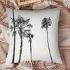 Schwarze Palme Kissenbezug 2D Gedrucktes Polyester Sofakissenbezug – Küsten-Venedig-Strand-Stil Dekor 40x40cm