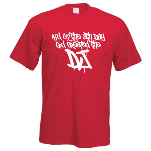 And On The 8th Day God Created The Dj TShirt Club House Techno Music Tee S