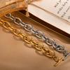 Gold Bracelet Stainless Steel Ot Buckle Thick Chain Large Chain Fashion Jewelry Ladies 803