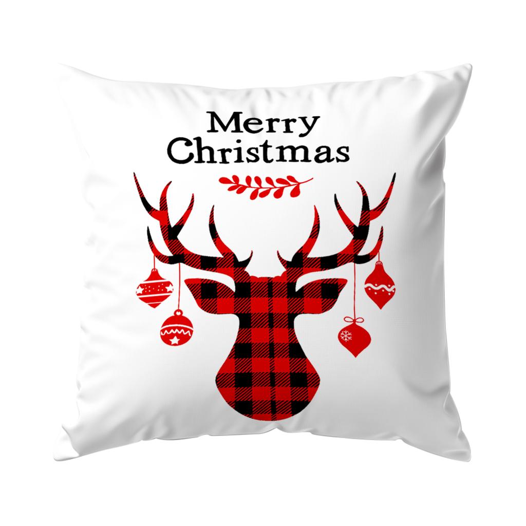 Country Style Christmas Pillowcase Printed Polyester 45x45cm Throw Pillowcover Decorative Sofa Cushion Pillowslip Home Decor