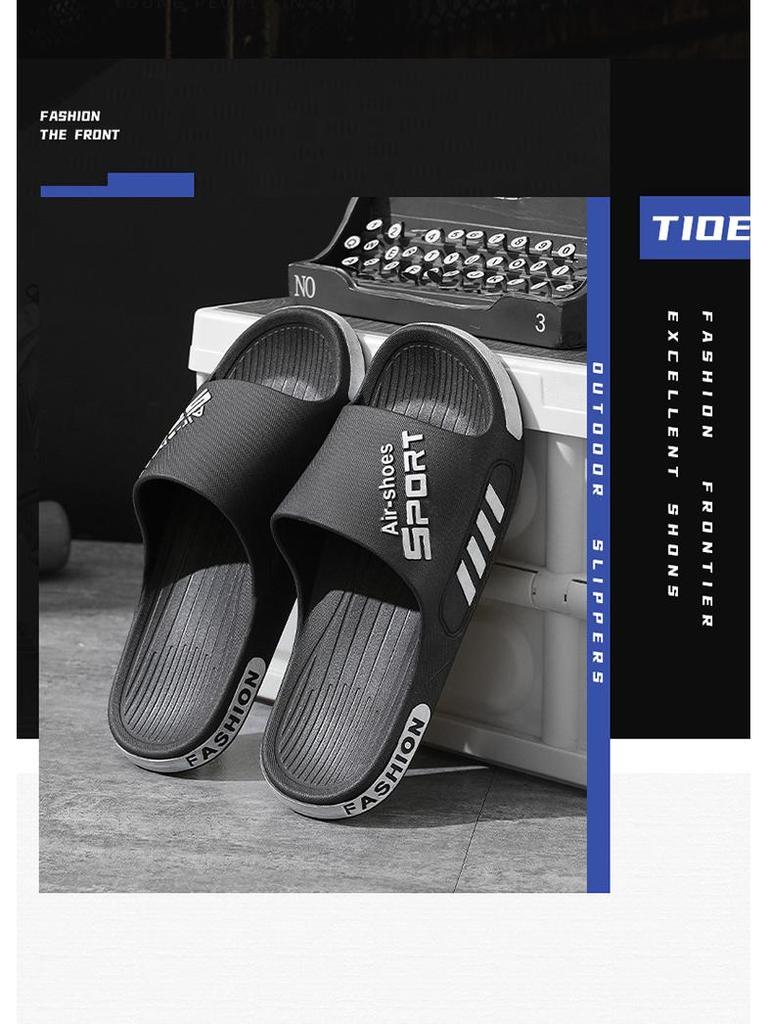 Men's Non-Slip Summer Slippers for Home and Outdoor Use – Comfortable Bathroom and Beach Flip-Flops for Couples.