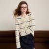 SanCai Women's Striped Retro Knit Cardigan