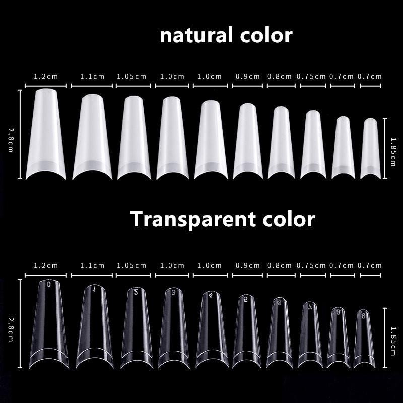 Fogli Nail Art Europa e America Unghie Francesi a Testa Piatta Denim Unghie Finte Colore Naturale Sacchetto da 500 Pezzi Fogli Armatura