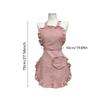 Heart-Shaped Pocket Cooking Apron Plain Design Short Waitress Apron  Home Use