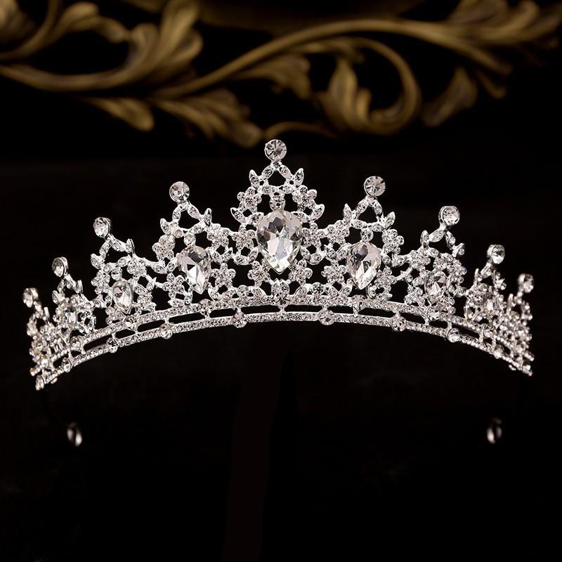 Bridal Crown Children's Performance Tiara Alloy Rhinestone Headband Princess Style Hair Accessories Baked Decoration