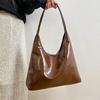 Wine Red Hobo Bag korean Style Tote Bag Casual Underarm Bag  Outdoor