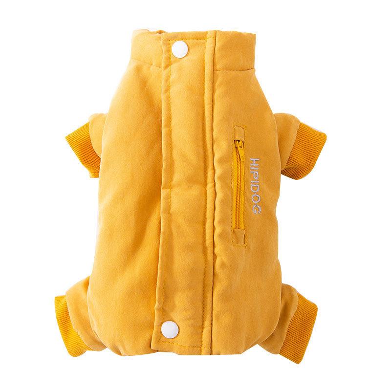 Winter Puppy Dog Clothes All-inclusive Down Cotton-padded Clothes Simple Teddy Than Bear Small Dog Thickened Warm Pet Clothing