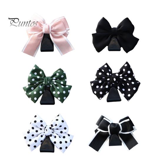 Car Headrest Hooks Purse Bag Hangers Universal Easy Installation Cute Bow Design Storage Hooks Auto Interior Decoration