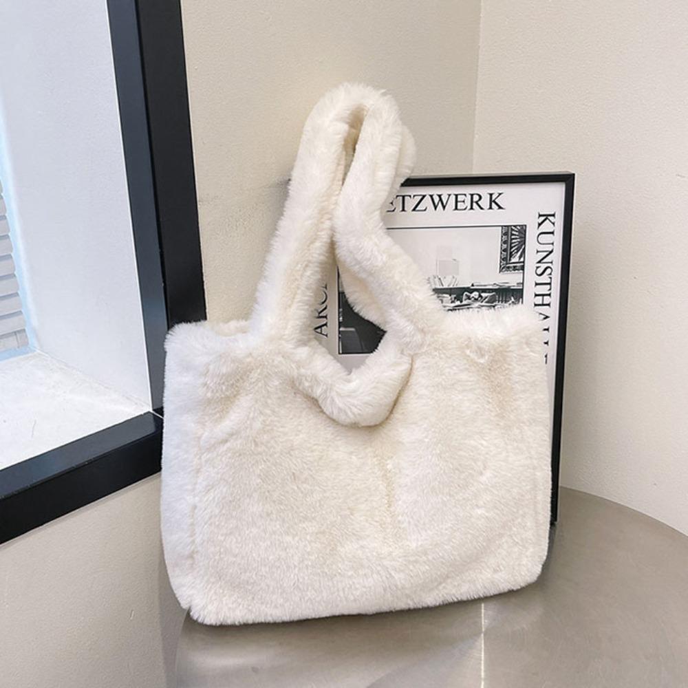 Cute Shoulder Bag Plush Hand Bag Purses Tote Bag  Female