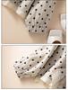 Women's Retro Polka Dot Loose Cardigan - Plus Size Long Sleeve Casual Top