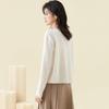 100% Cashmere Round Neck Knitted Sweater for Women