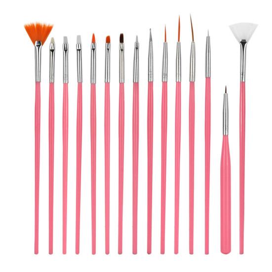 

15 шт./компл. ручка для рисования ногтей изображения рисования профессиональная кисть для ногтей с длинной ручкой различные