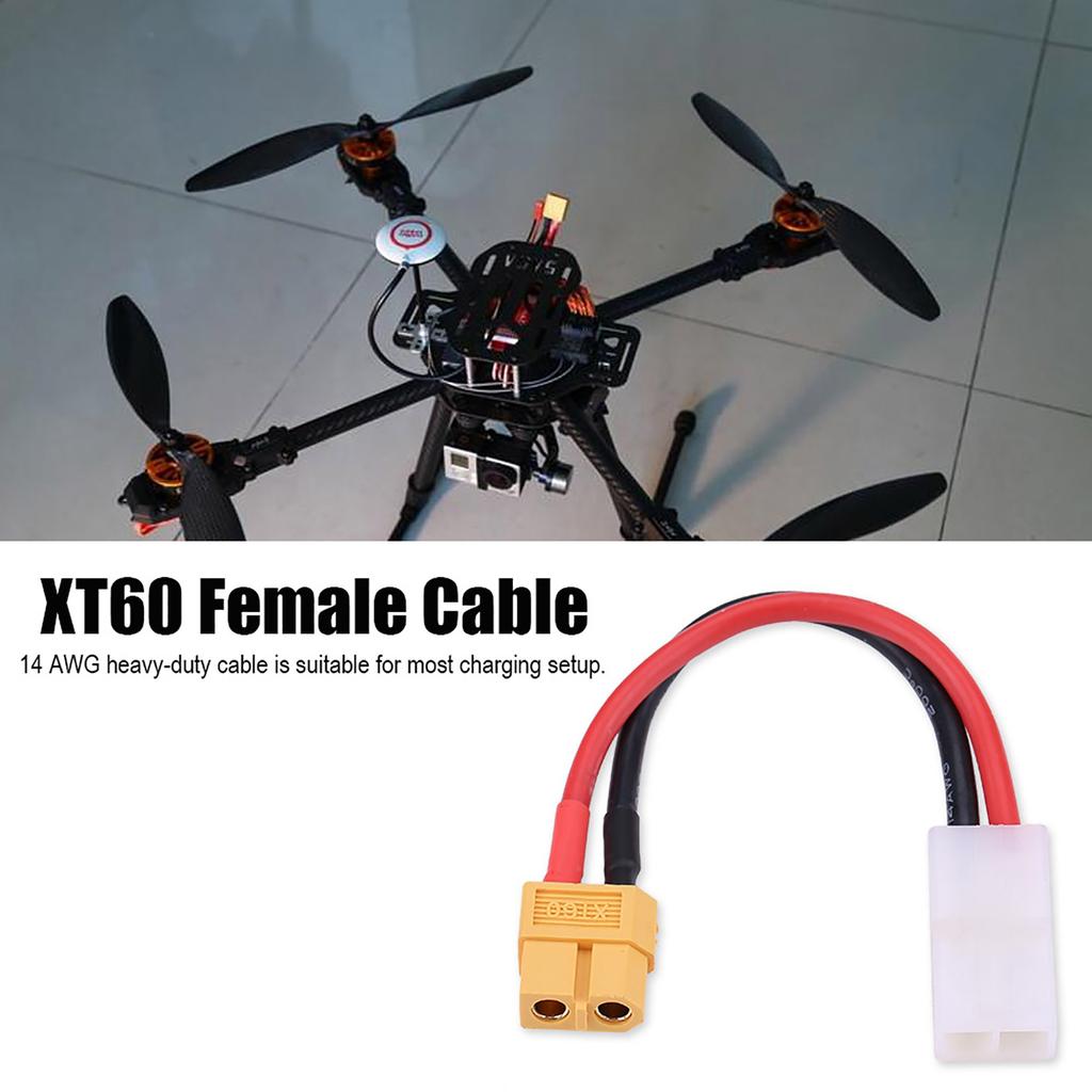 XT60 Female to Large for   Female Connector Adapter 14AGW Silicone Cable RC Accessory