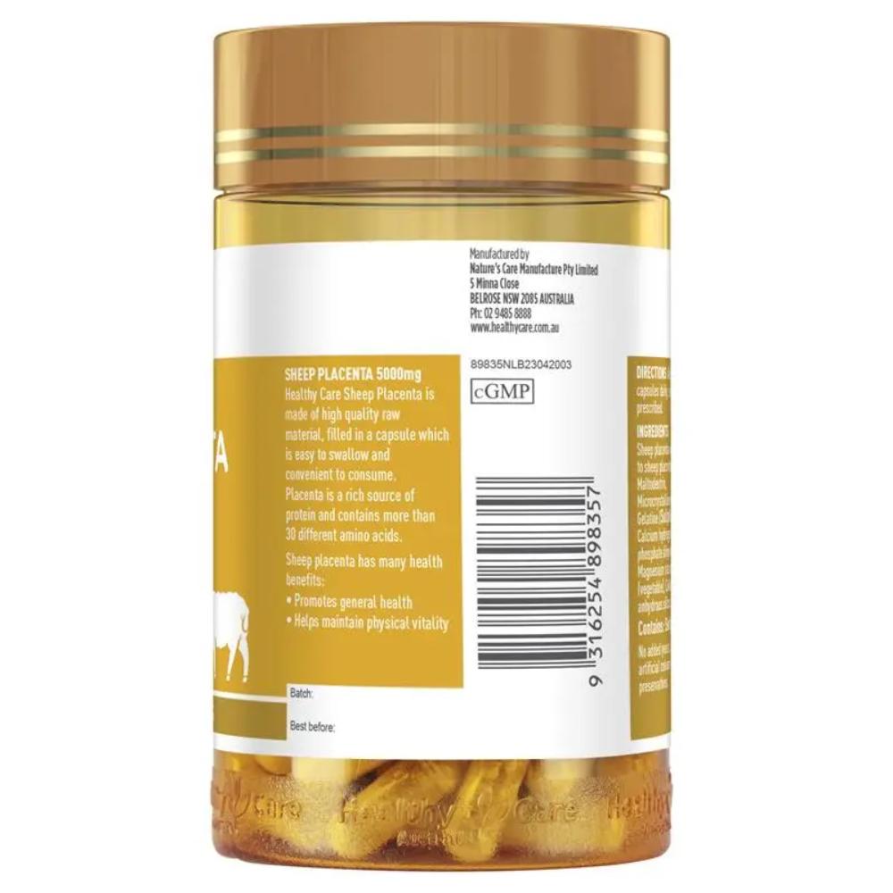 Healthy Care Sheep Placenta 5000mg 100s X 5
