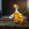 Goose Statue Raincoat Includes Hat and Umbrella Porch Costume Bright Colors for Garden