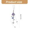 Elegant Jellyfish Inspired Phone Charm Portable Keychain with Crystal Star and Pearls Accents for Phone Accessorizing