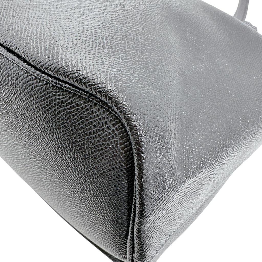 COACH Cross grain gallery tote Tote Bag leather black Women CH285 Used