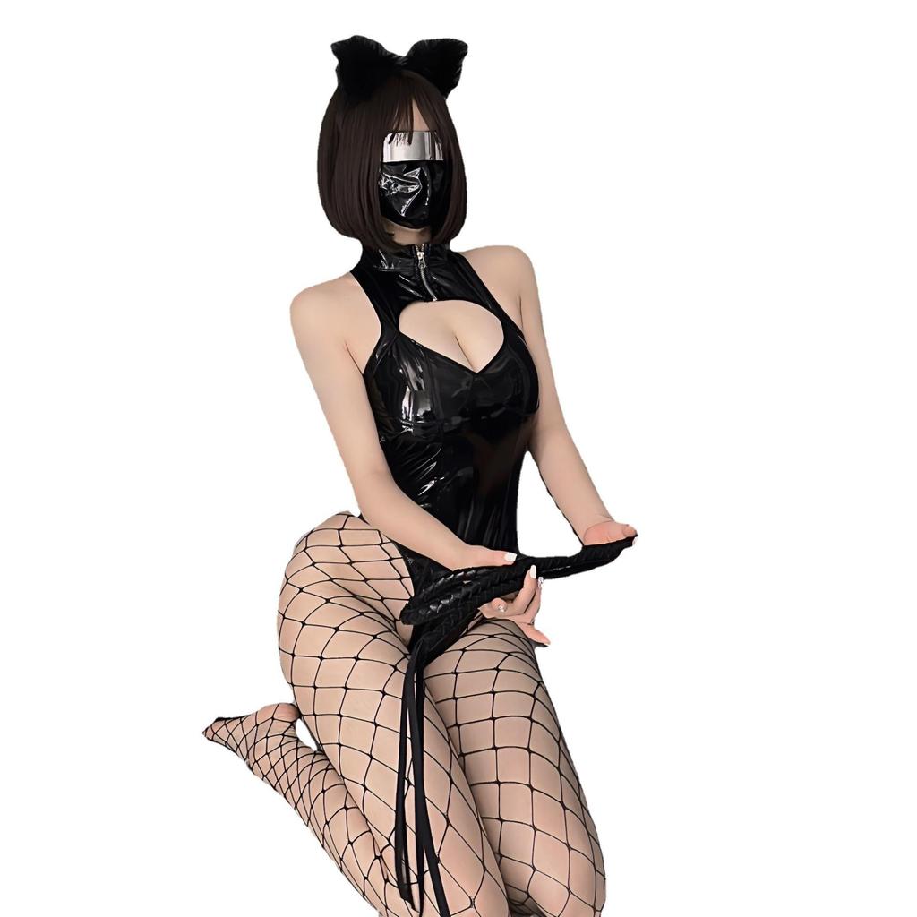 Anime Cosplay-kostyme Bodysuit+Maske 2stk Cosplay-drakt AI Kjærestestil Cosplay Rollespill Todimensjonalt sexy kostyme