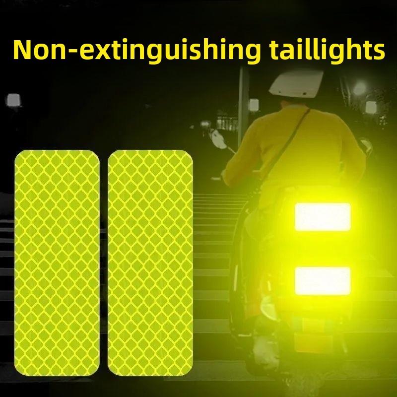 1/10pcs/set Car Bumper Reflective Safety Strip Stickers Car Star Reflective Sticker Reflective Warning Safety Tape