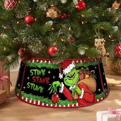 Christmas Tree Bottom Decoration Christmas Tree Surround Cartoon Print Christmas Tree Bottom Decoration Tree Skirt