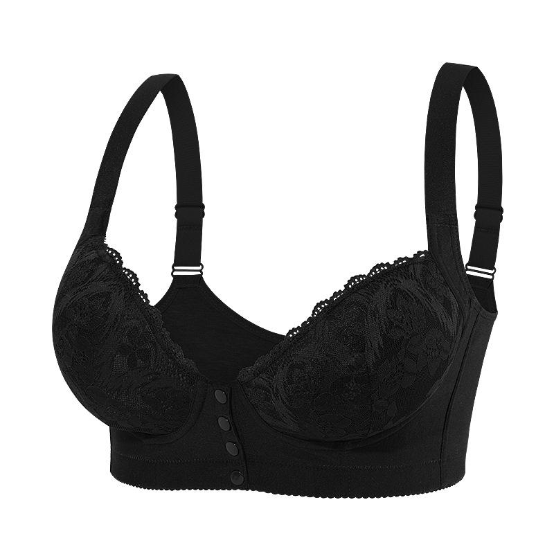 

Бюстгальтер супер большого размера от чашки A до G 36-52 европейских и американских размеров, со стальными косточками, регулируемыми бретелями, кружевным передним застежкой нижним бельем 52/120FG【6XL】