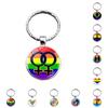 Rainbow Lgbtq Keychain Creative Couple Gift Modern Style Zinc Alloy Key Ring Bag Decoration Xswx4626-1