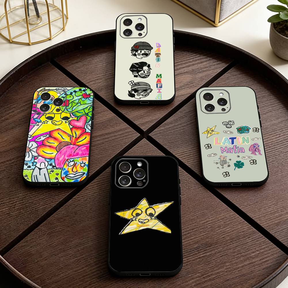 Latin Mafia Creative Phone Case For iPhone 17,16,15,14,13,12,11 Plus,Pro Max,XS,Soft Silicone Black Cover