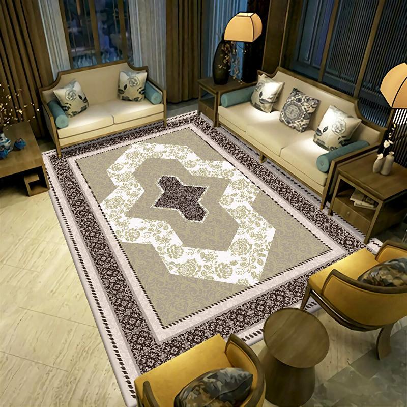 Persian Living Room Carpet  Bedroom Bedside Carpet Retro Ethnic Style Carpet Hotel Home Stay Carpet