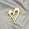 Minimalistische Französische Luxe Metall Herz Brosche: Schickes Anzugaccessoire