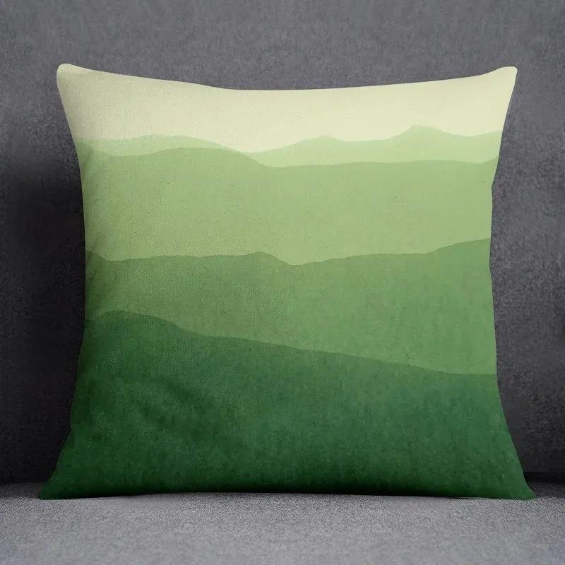 Green Leaf Pattern Decorative Pillowcase Cushion Pillowcase Bedding Decoration