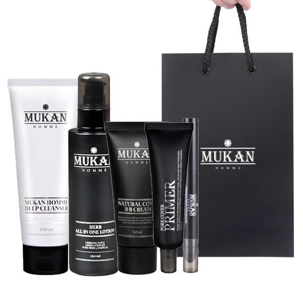 

Mukan Homme Makeup 5 Set + сумка для покупок, 1 комплект, набор популярной корейской косметики