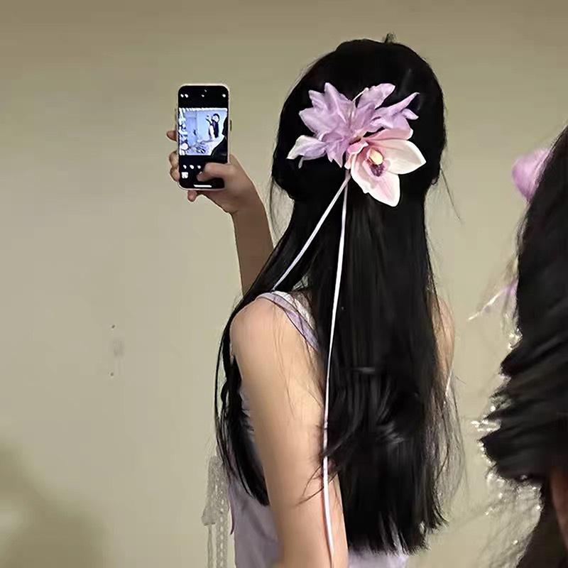 Bohemian Vacation Style Flower Hair Clips  Simulation Flower Hairpin For Women Girls Sweet Hair Accessories Gifts