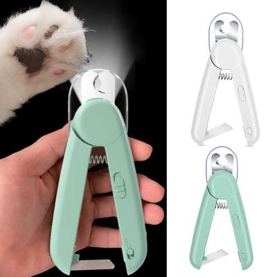 Pet Nail Clipper Comfortable Grip Hidden File Pet Cat Dog LED Nail Cutter Tool