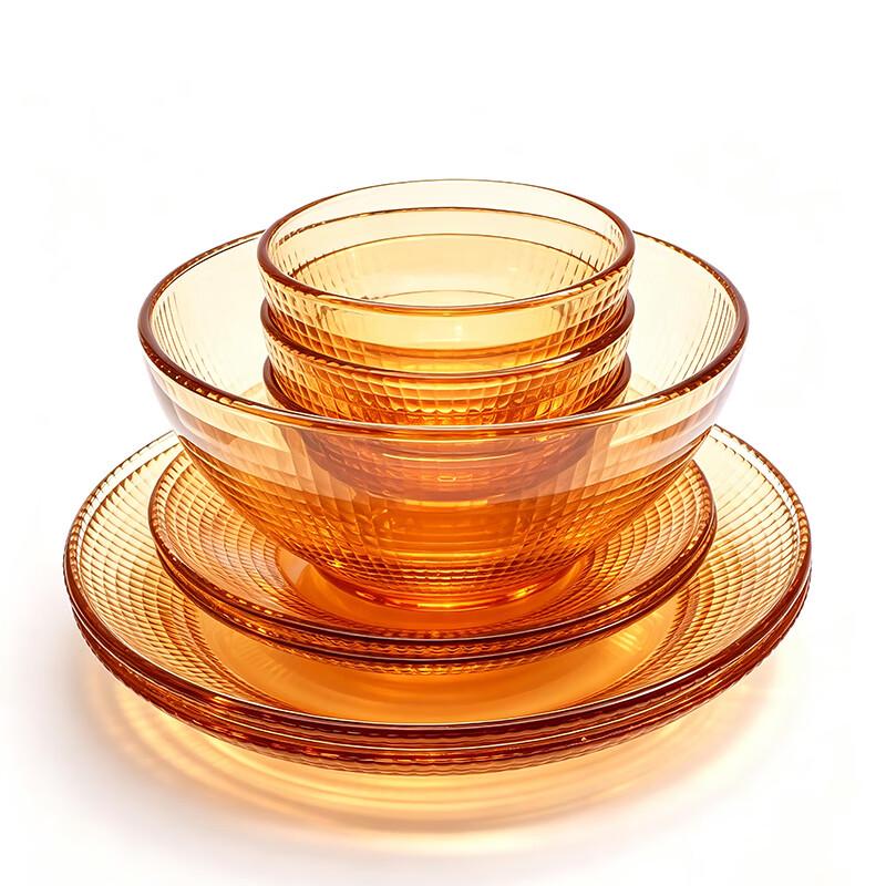 TAYOHYA Amber Galaxy 8-Piece Dinnerware Set